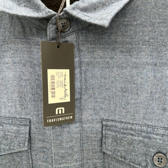 Travis Mathew Towner Sherpa lined flannel shacket size small - Picture 4 of 4